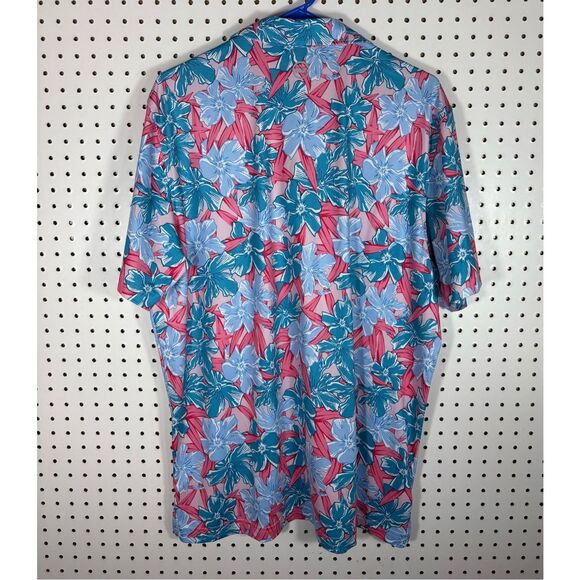 Vineyard Vines On The Go Sankaty Polo Mens Large Performance Floral Hawaiian - Picture 2 of 6